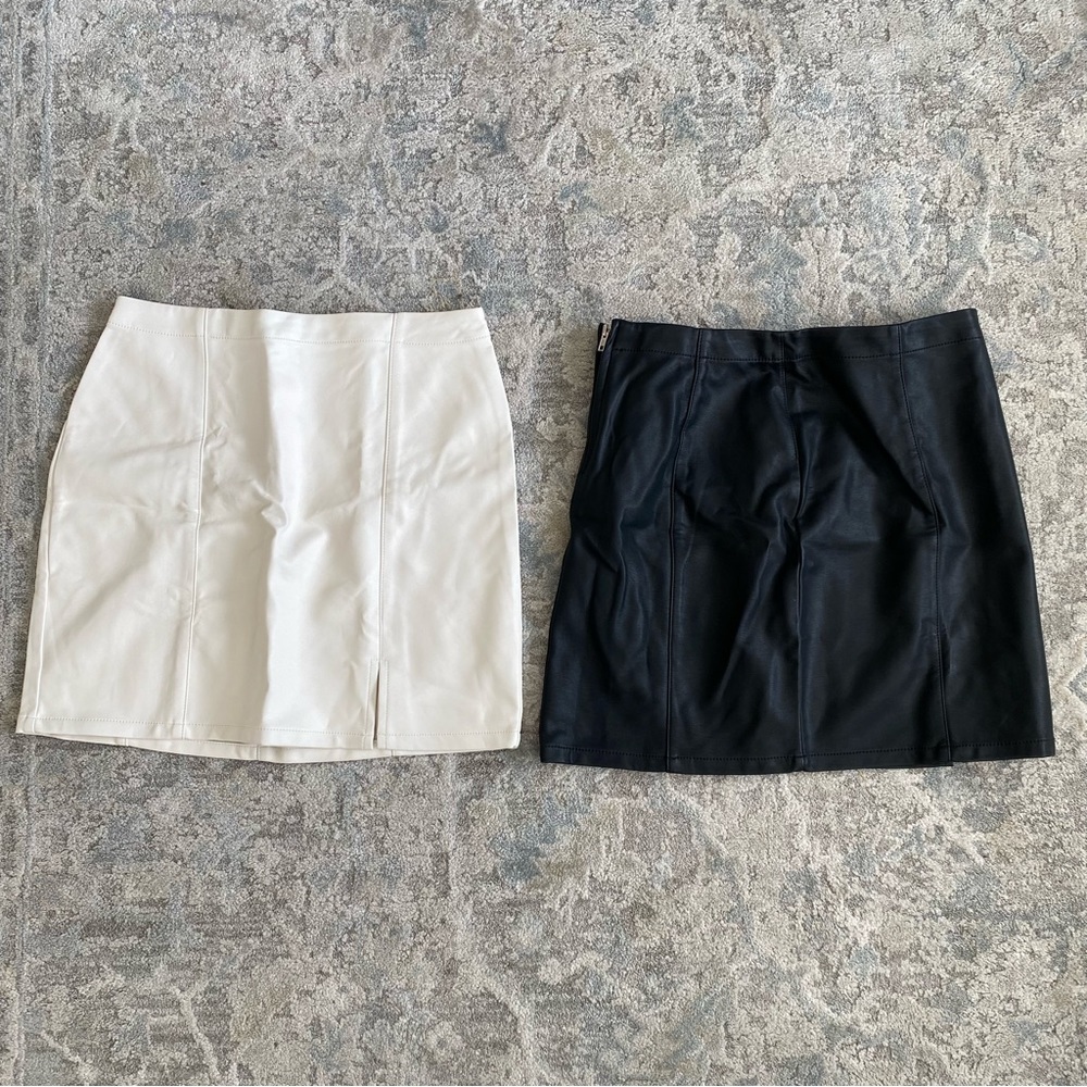 Forever 21 Faux leather skirts- 2 included